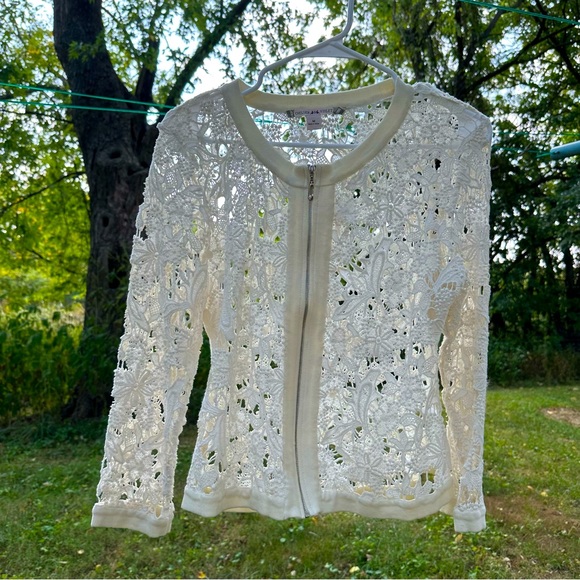 Chelsea & Violet Sweaters - Chelsea and violet zip up lace cardigan